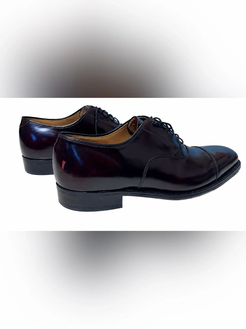 Johnson & Murphy Burgundy Cap Toe Oxford Dress Shoes Men’s 9.5 E/C